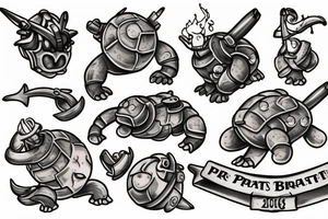 Pirate Blastoise tattoo idea