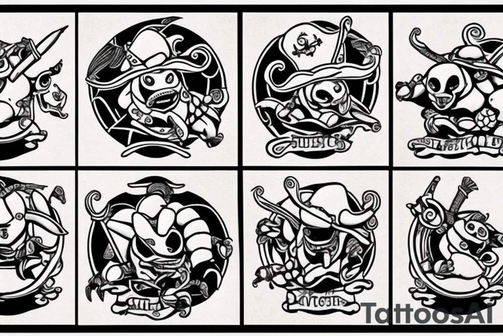Pirate Blastoise tattoo idea