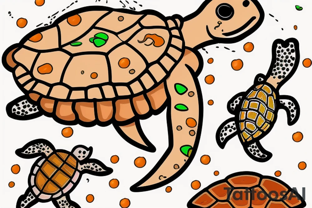 turtle eating pizza tattoo idea