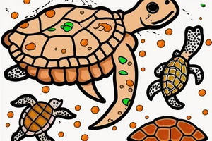 turtle eating pizza tattoo idea