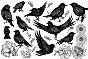 BLACK BIRD NEEK TATTO tattoo idea