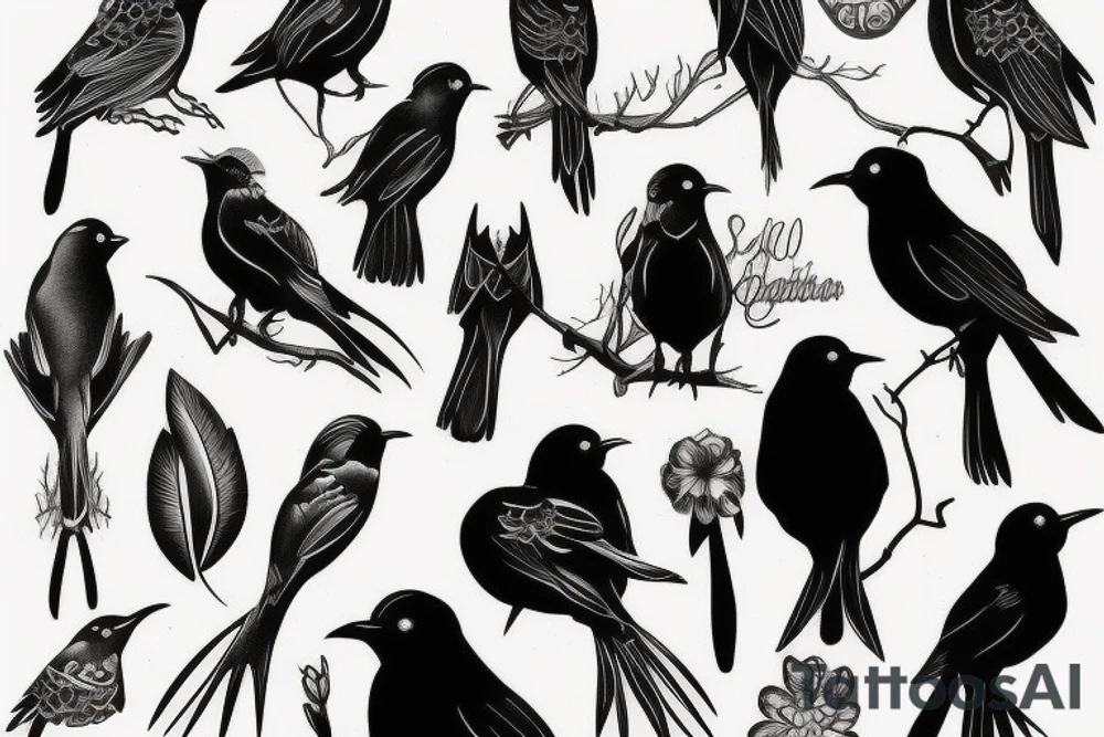 BLACK BIRD tattoo idea