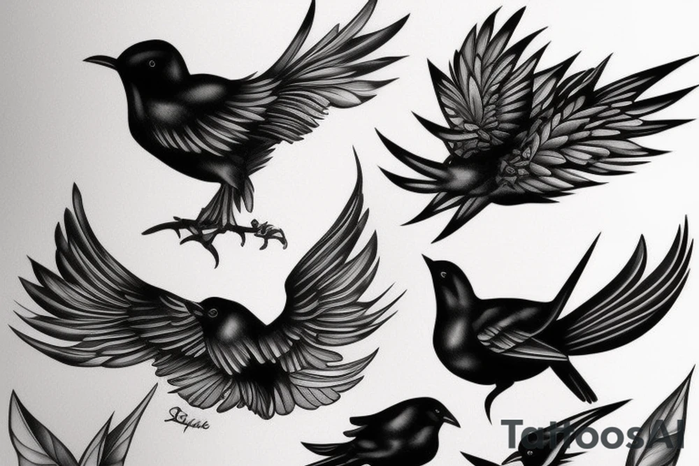 BLACK BIRD tattoo idea