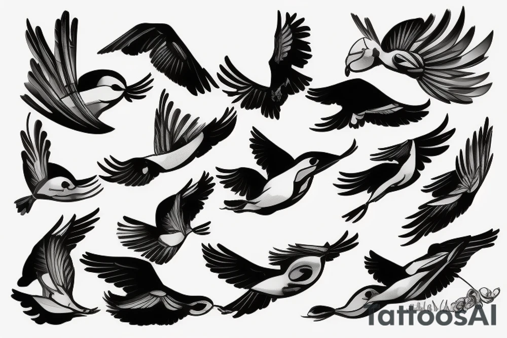 FLAING BIRD tattoo idea