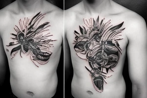 Bio-mechanical torn skin tattoo idea