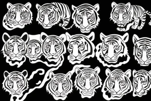 Japanese style tiger tattoo idea