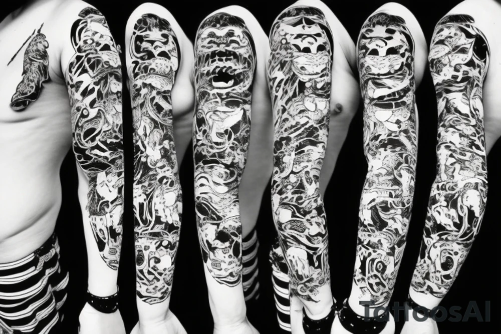 Japanese style tiger full body angry tattoo idea