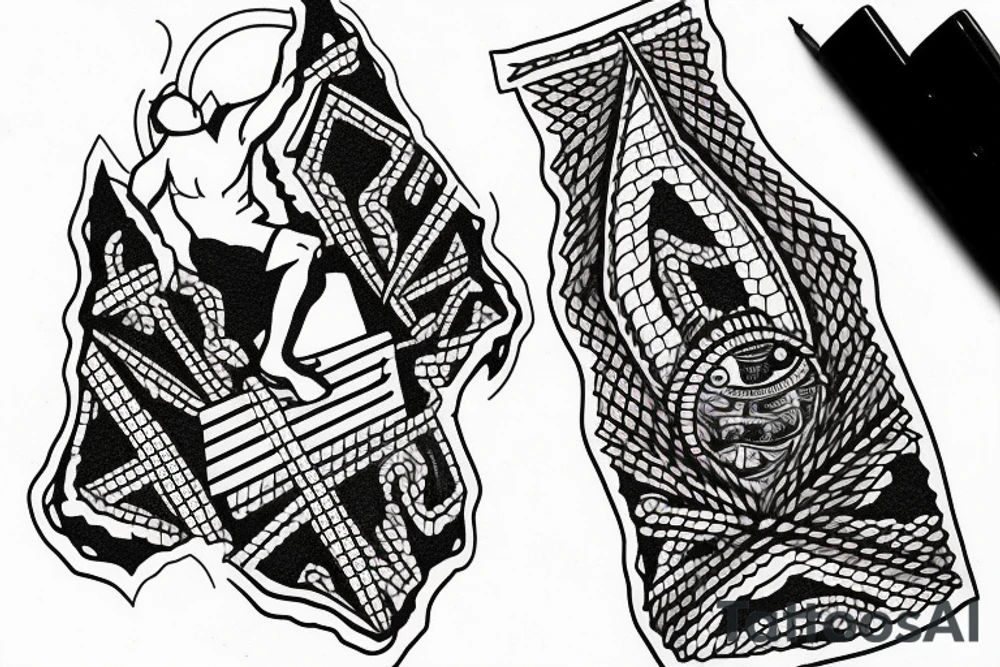 A MAN CLIMBING A MOUNTAIN tattoo idea