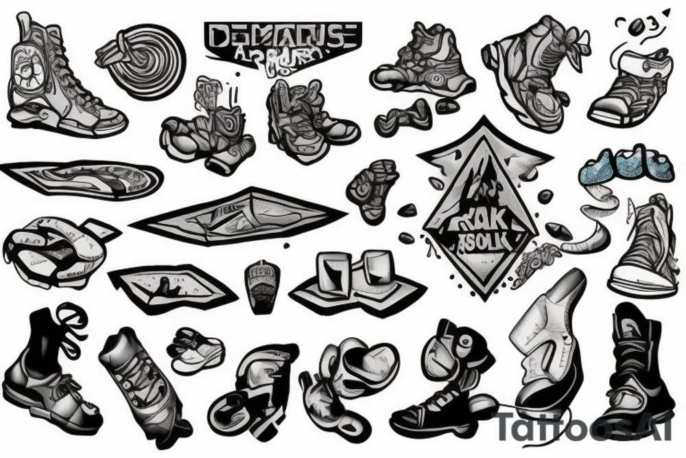 a man rock climbing tattoo idea