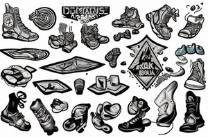 a man rock climbing tattoo idea