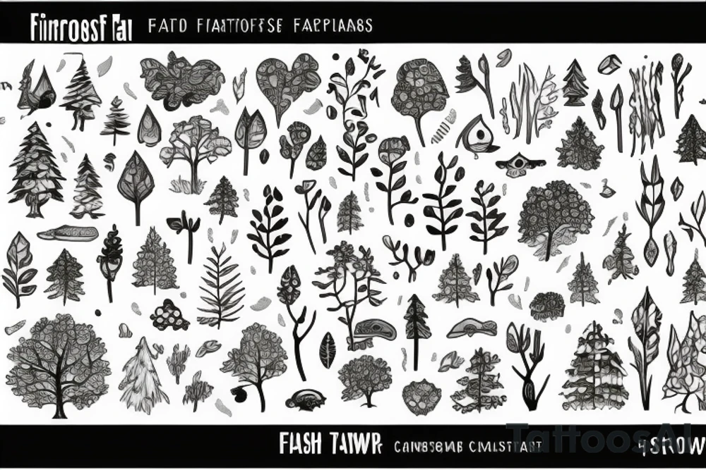 a window into a forest tattoo idea