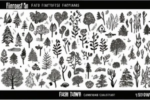 a window into a forest tattoo idea