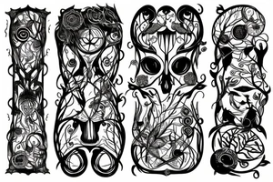 a window into a forest tattoo idea