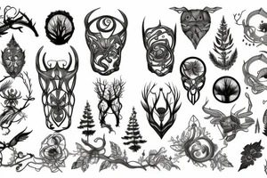 a window into a forest tattoo idea