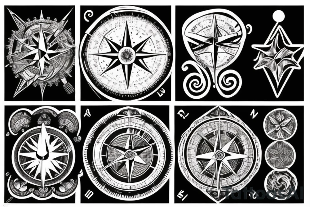 compass tattoo tattoo idea