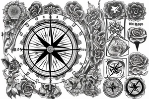 compass tattoo tattoo idea