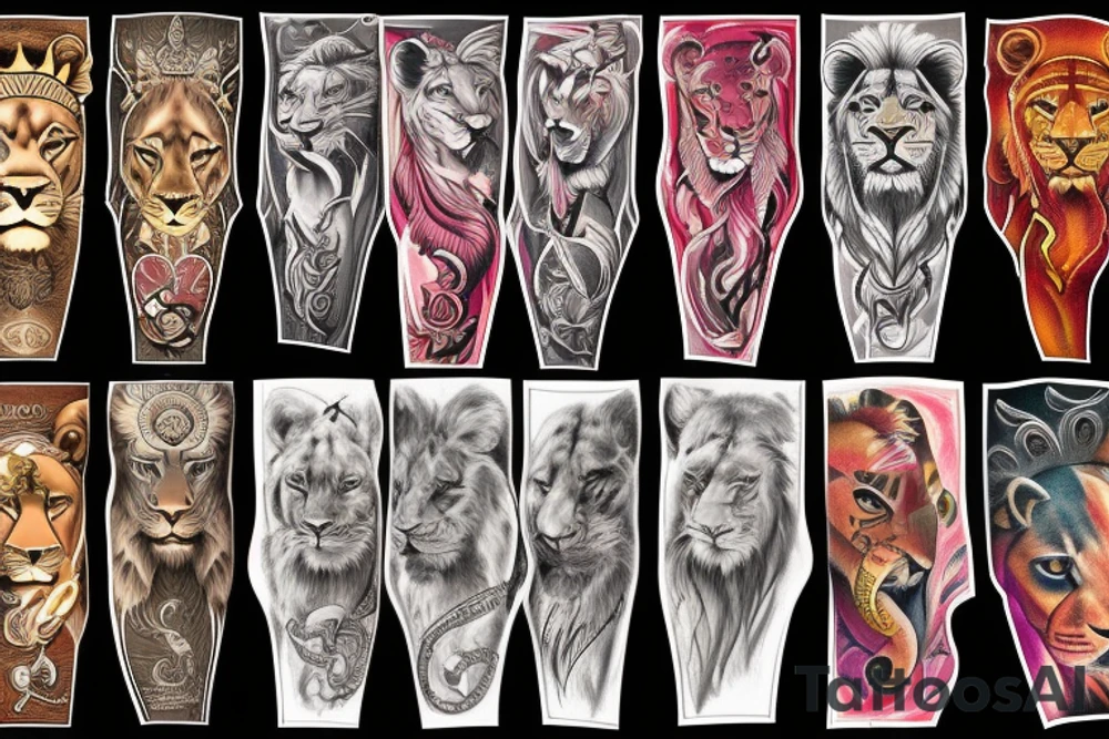american lion tattoo tattoo idea