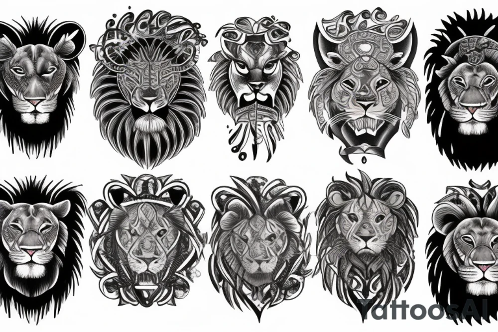american lion tattoo tattoo idea