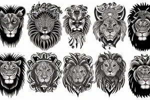 american lion tattoo tattoo idea