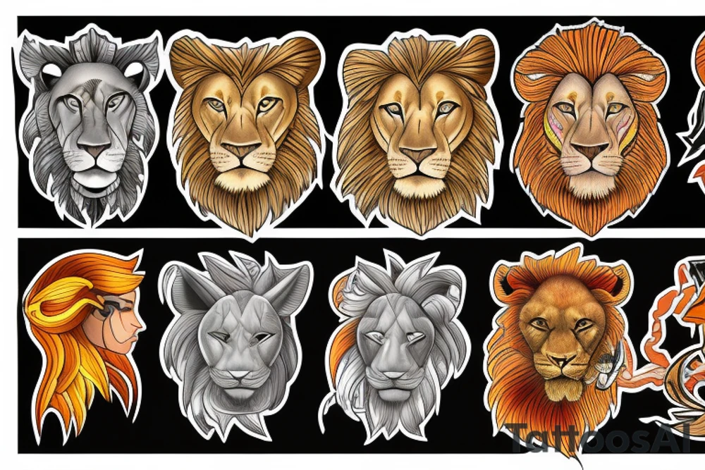american lion tattoo tattoo idea