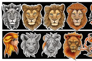 american lion tattoo tattoo idea