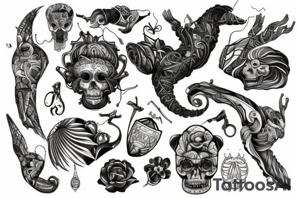 Býk s prvky hvezd tattoo idea