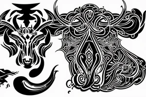 Taurus 3d tattoo idea