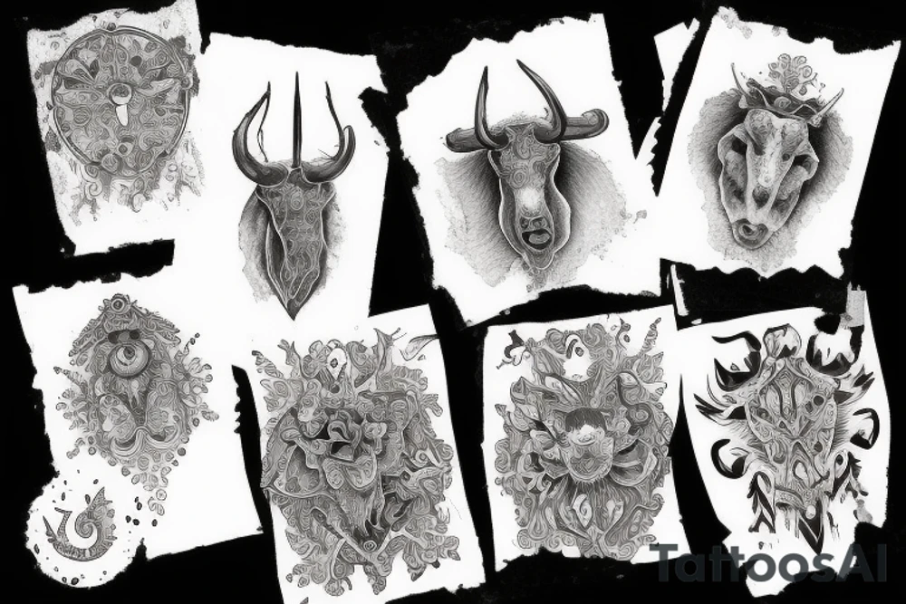 Taurus ve hvězdách tattoo idea