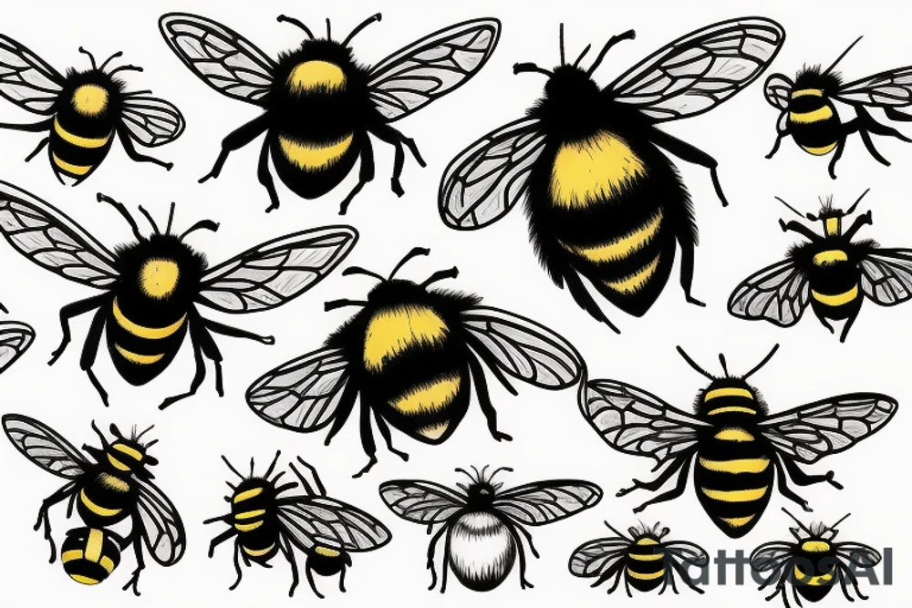 Bumble bee tattoo idea
