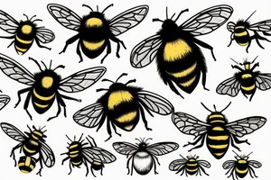 Bumble bee tattoo idea