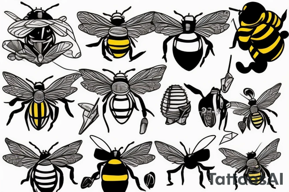 Bumble bee tattoo idea