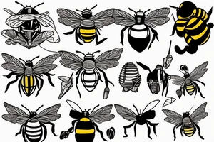 Bumble bee tattoo idea
