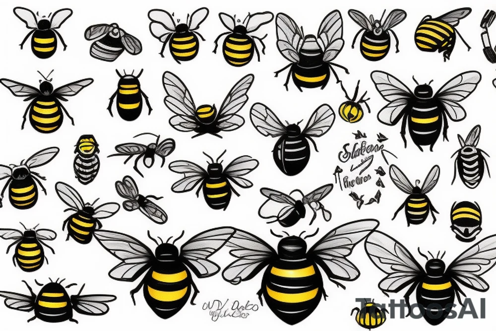 Bumble bee tattoo idea