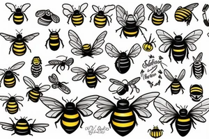 Bumble bee tattoo idea