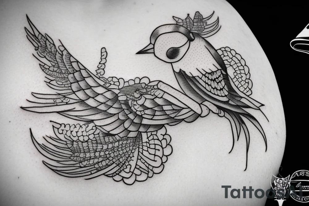 drunk bird tattoo tattoo idea