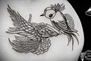 drunk bird tattoo tattoo idea