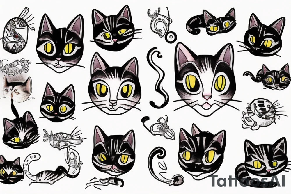 drunk cat tattoo tattoo idea