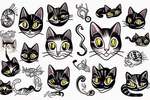 drunk cat tattoo tattoo idea