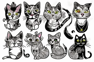 drunk cat tattoo tattoo idea