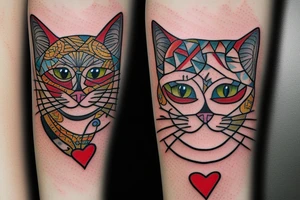 drunk cat tattoo tattoo idea
