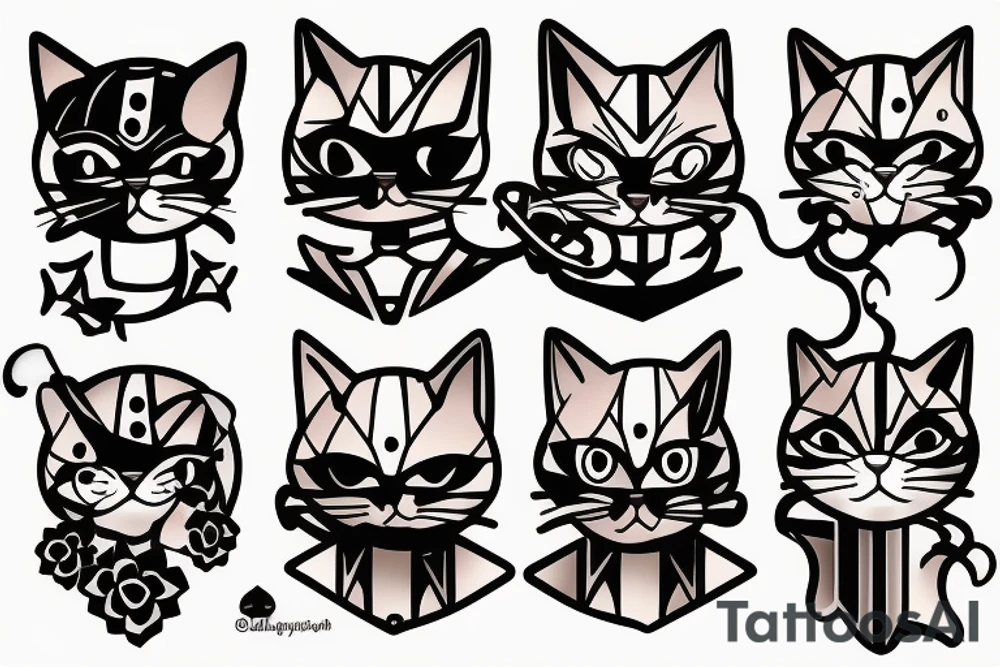 drunk cat tattoo tattoo idea