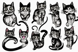 drunk cat tattoo idea