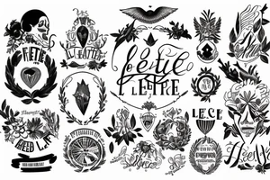 Le mot liberté en feuillage tattoo idea