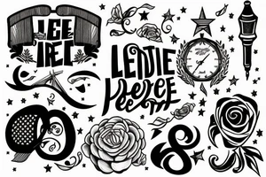Le mot liberté en feuillage tattoo idea