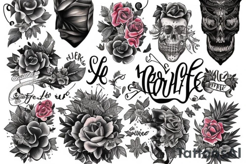 Le mot liberté en feuillage tattoo idea