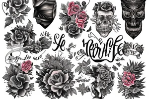 Le mot liberté en feuillage tattoo idea