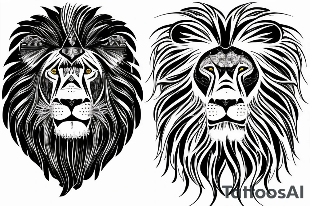 Un lion DJ qui mixe tattoo idea