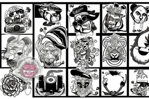 Un lion DJ qui mixe tattoo idea
