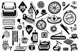 typewriter and a ghost tattoo idea