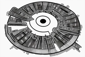 typewriter with a ufo over it tattoo idea